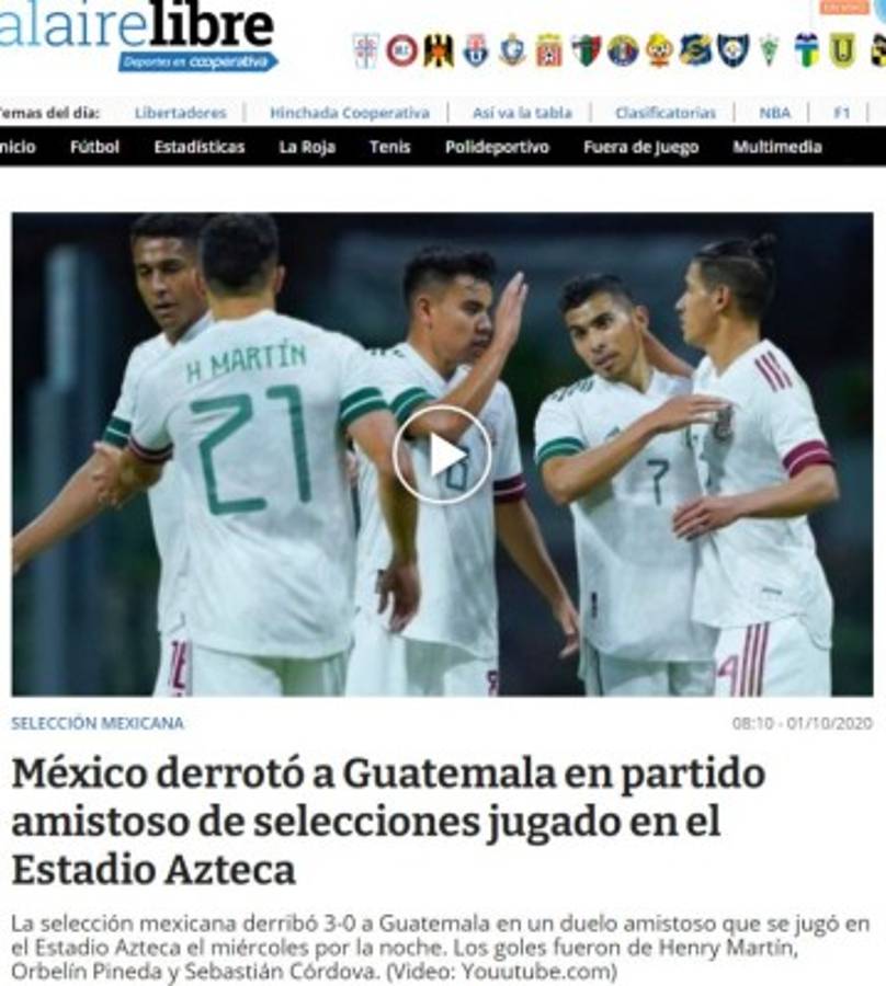 Amistoso insípido y la respuesta de Martino: La prensa de México tras la goleada a Guatemala
