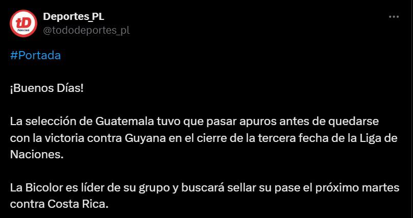 Prensa de Costa Rica y Guatemala encienden el partido por el boleto a cuartos de final de Nations League: “están obligados a ganar”
