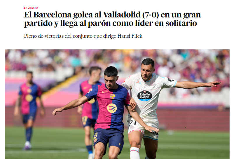 Barcelona propinó paliza y esto dice la prensa: “Pensaban que estábamos para descenso, pero somos los mejores y líderes”