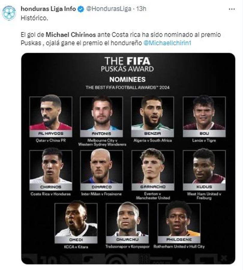 Así reaccionó la prensa tras la nominación de Michaell Chirinos al Puskas The Best 2024: “Se lo hizo a Keylor Navas”