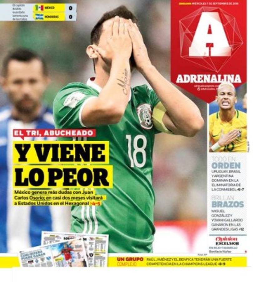 Titulares de portadas en México: '¿Por los suelos, a qué juega?'
