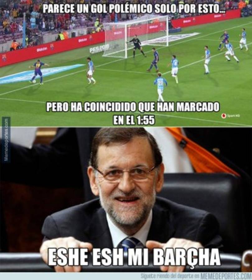 ¡Terribles! Los memes destrozan al Barcelona por un gol ilegal ante el Málaga