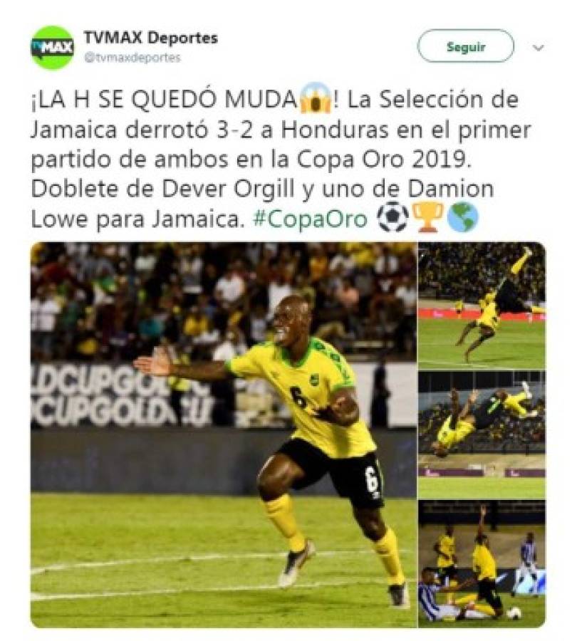 Así ve la prensa internacional la derrota de Honduras ante Jamaica en Copa Oro