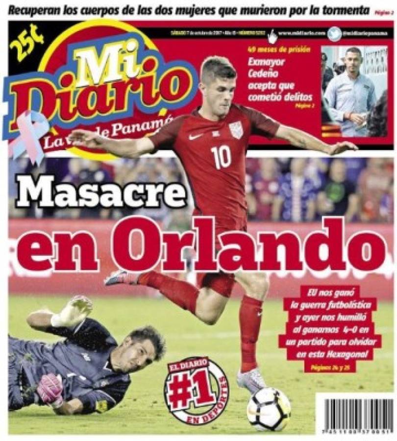 Portadas de diarios destrozan a selección de Panamá luego de goleada ante EEUU