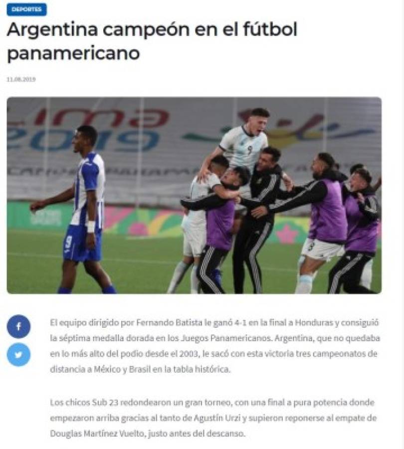 Lo que dicen los medios internacionales tras la medalla de plata de Honduras en Panamericanos