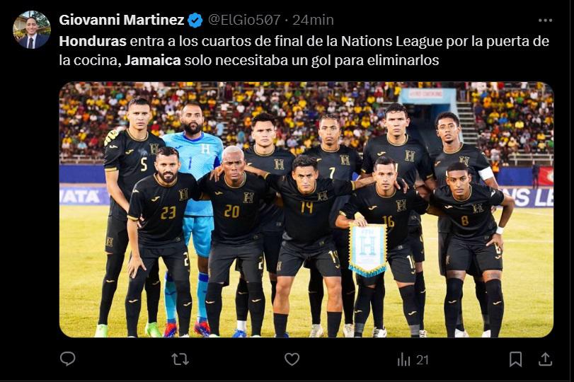 Prensa de Honduras celebra el boleto a cuartos de final en Nations League y también hay críticas: “hubo penal clarísimo para Jamaica”