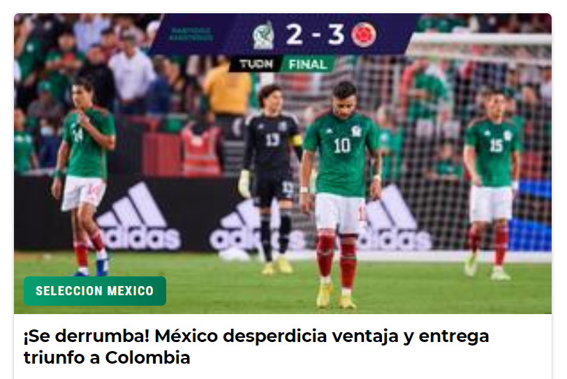 Las duras portadas que le dedicaron a México luego de su papelón contra Colombia y lo que dijo David Faitelson
