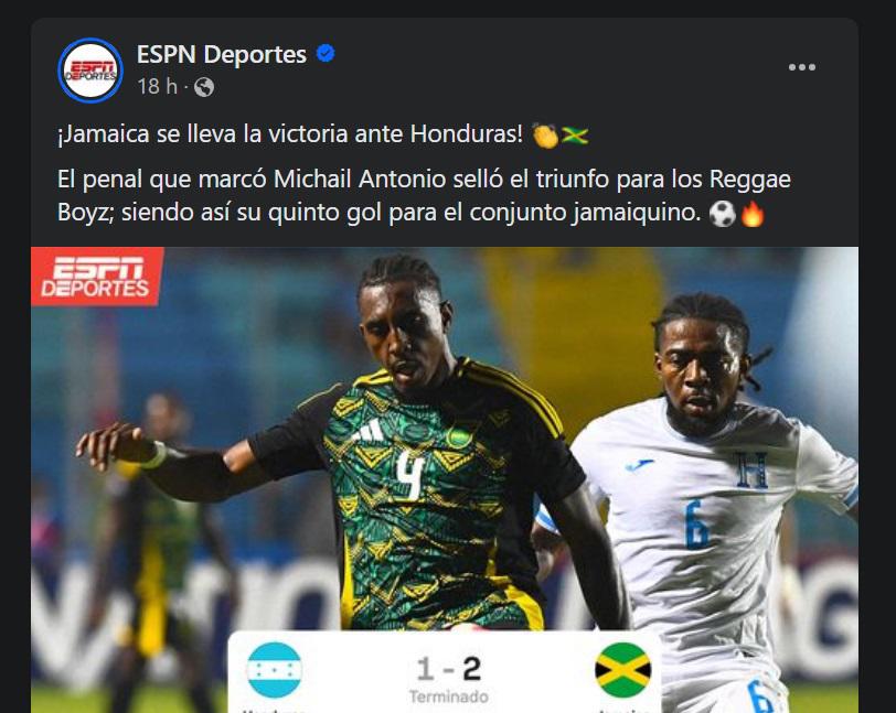 Prensa internacional se sorprendió por derrota de Honduras y en Jamaica festejan la victoria en Nations League