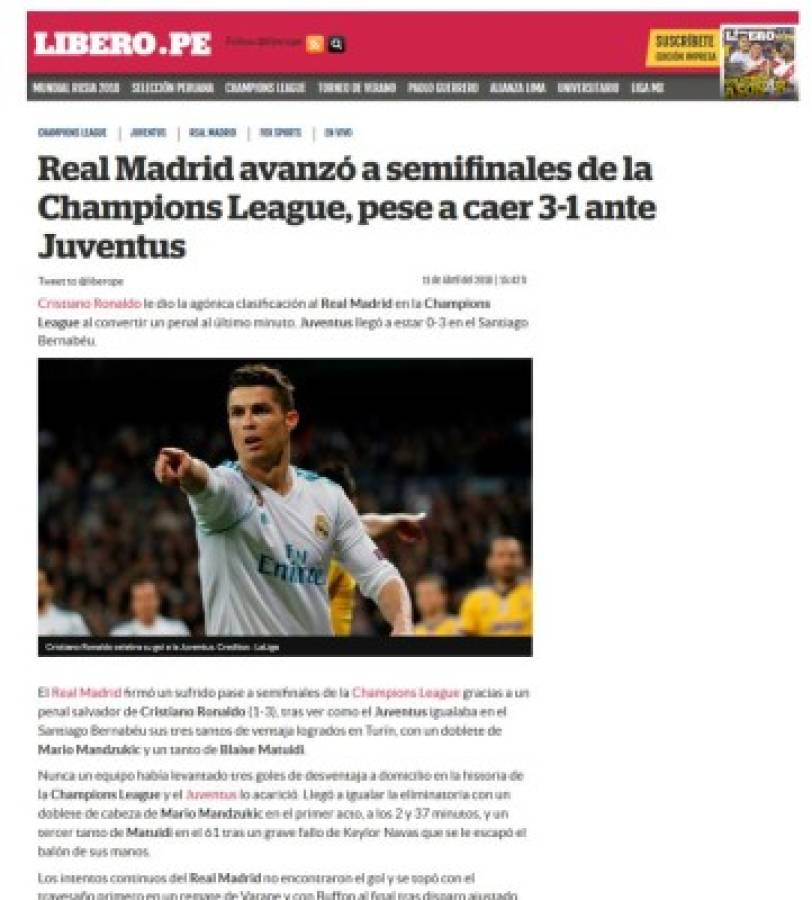 Prensa Mundial: 'Escándalo en el Bernabéu' y 'robo histórico'