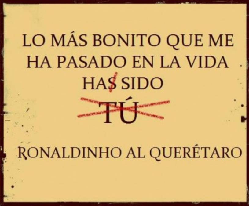 Memes de Ronaldinho por su llegada al Querétaro de México