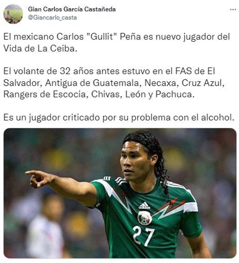 Todos hablan de lo mismo: La reacción de la prensa sobre el fichaje del “Gullit” Peña por el Vida de Honduras
