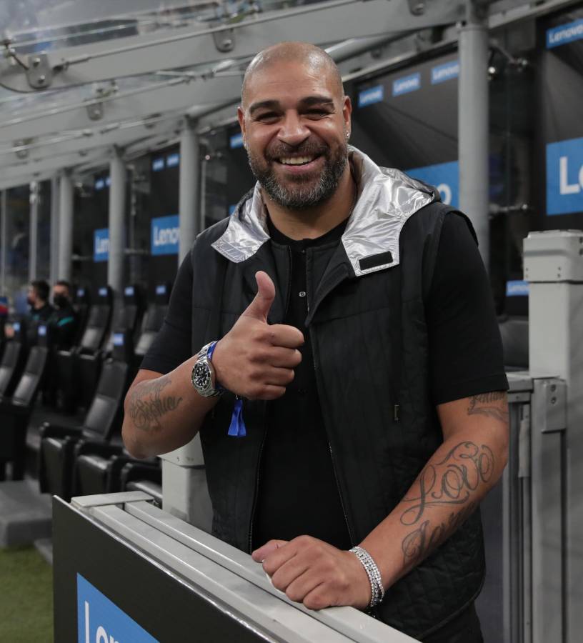 ¡Al borde de las lágrimas! Así fue el regreso de Adriano a Italia para ver el Inter vs Milan ¿Y esa chica?