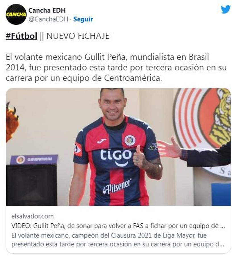 Todos hablan de lo mismo: La reacción de la prensa sobre el fichaje del “Gullit” Peña por el Vida de Honduras
