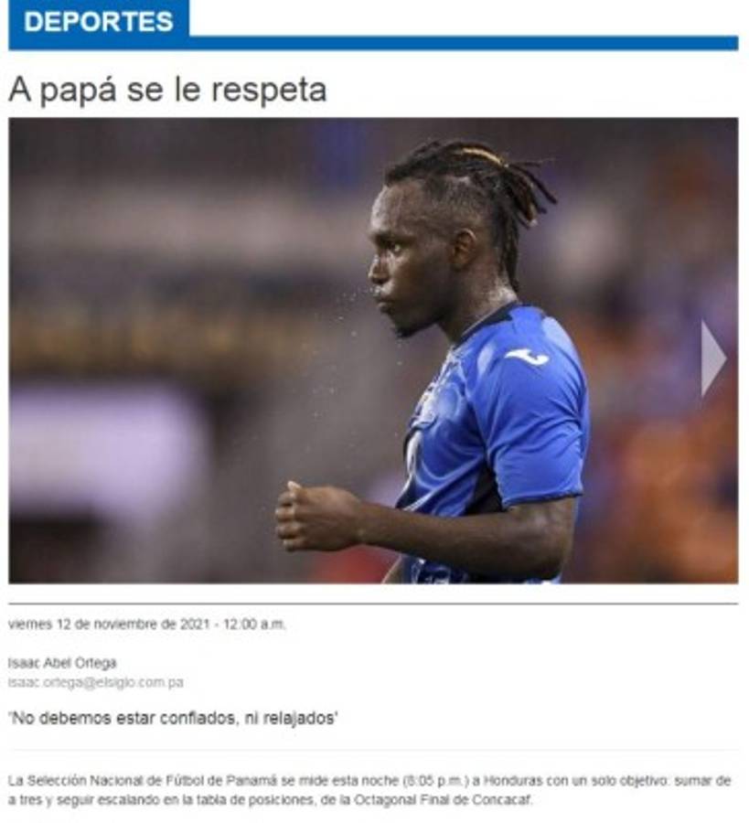 'A papá se le respeta y hay que pasarles por encima': Así calienta la prensa de Panamá el partido contra Honduras  