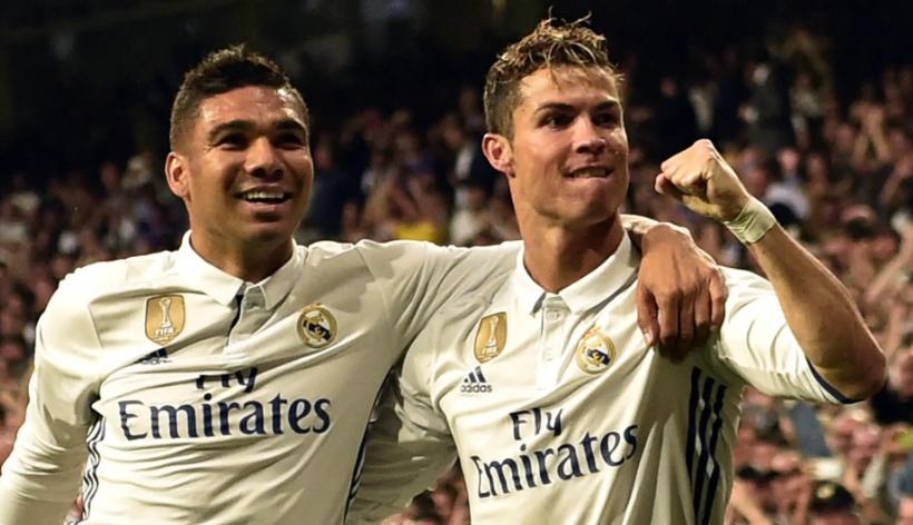 Cristiano Ronaldo y Casemiro fueron compañeros en Real Madrid y Manchester United.