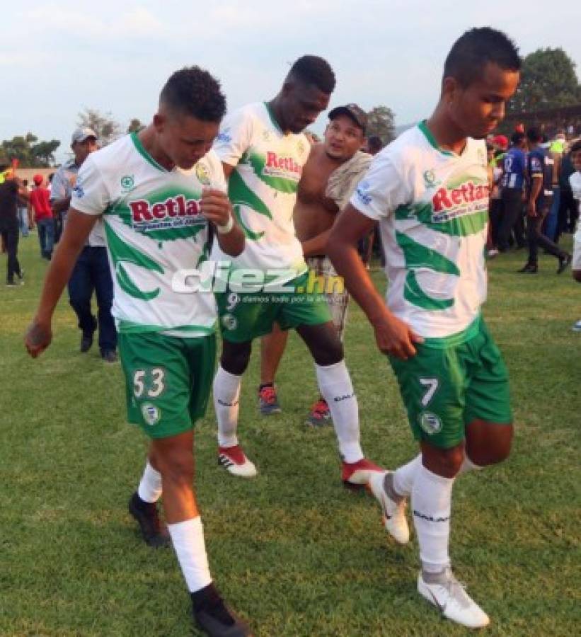 ¡Qué dolor! Los jugadores del Juticalpa y su sufrimiento tras el descenso