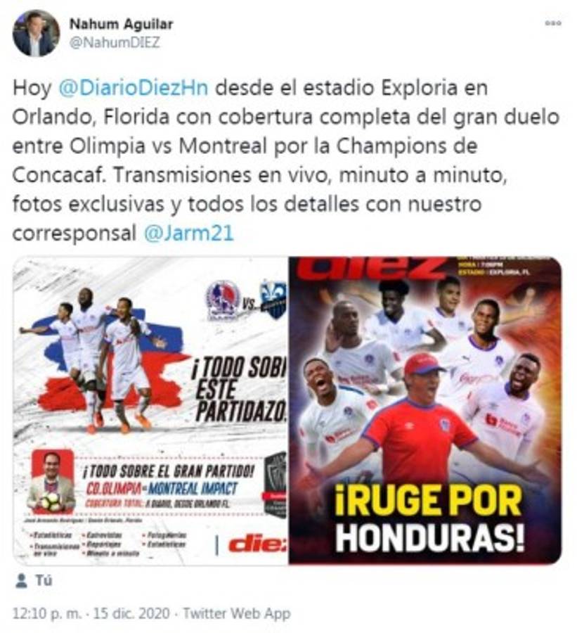 Los comentarios en redes por el Olimpia-Montreal Impact: 'Hoy, todos con el Olimpia”