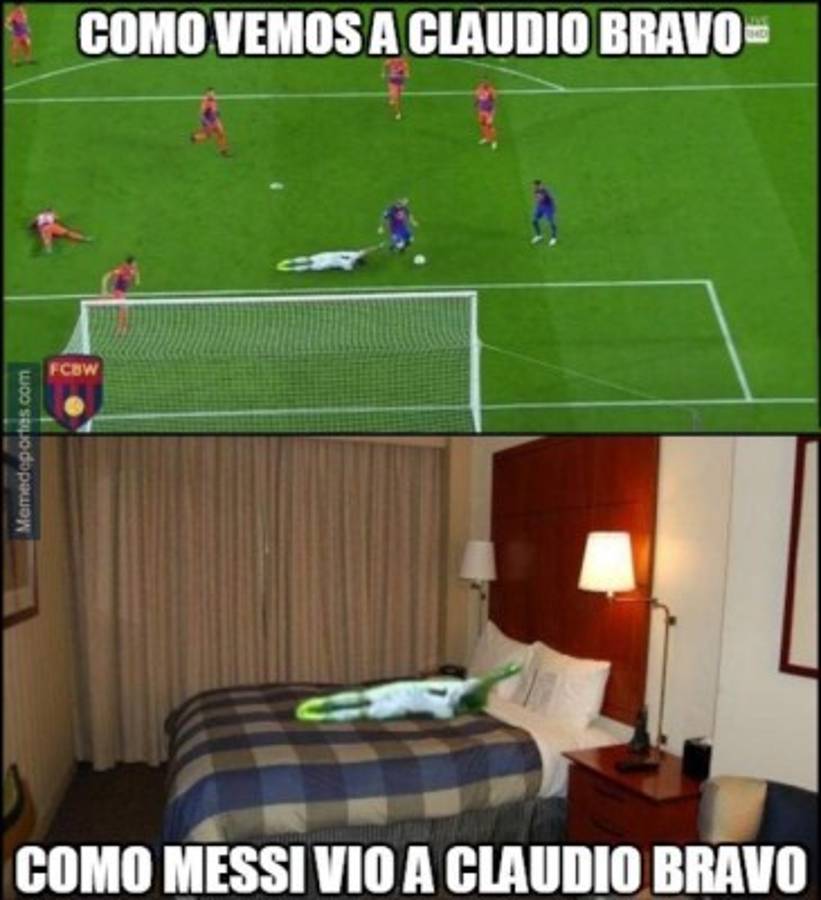 ¡Acribillan a Claudio Bravo y Guardiola en los memes de la Champions League!