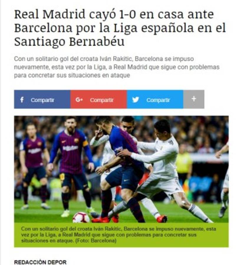 Prensa mundial: 'Barcelona, el nuevo papá del Real Madrid'