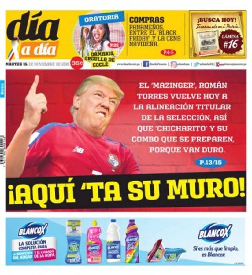 Fotos: Guerra de portadas en México y Panamá previo al choque de hoy