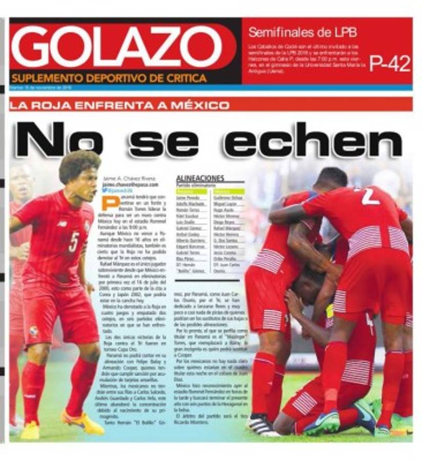 Fotos: Guerra de portadas en México y Panamá previo al choque de hoy