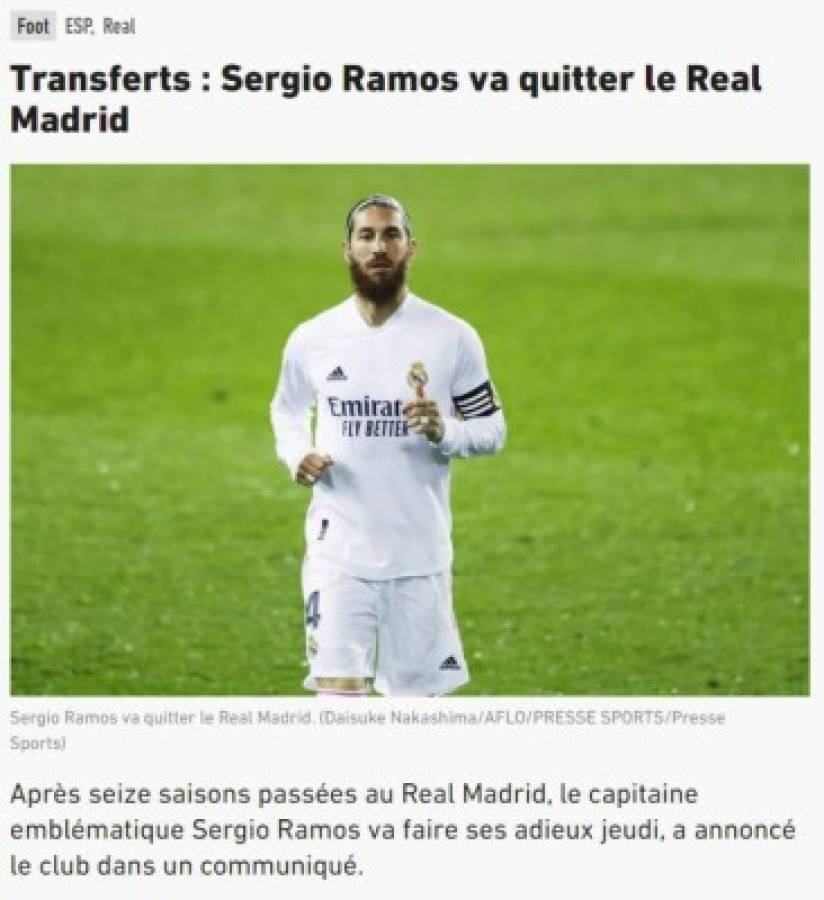 Ramos ya se pronunció: Medios y personajes de fútbol despiden en halagos al español del Real Madrid