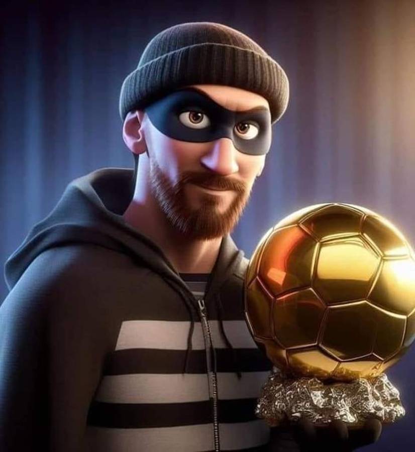 No se olvidaron de Cristiano Ronaldo: Así fueron los jocosos memes de Messi en la gala del balón de Oro 2023