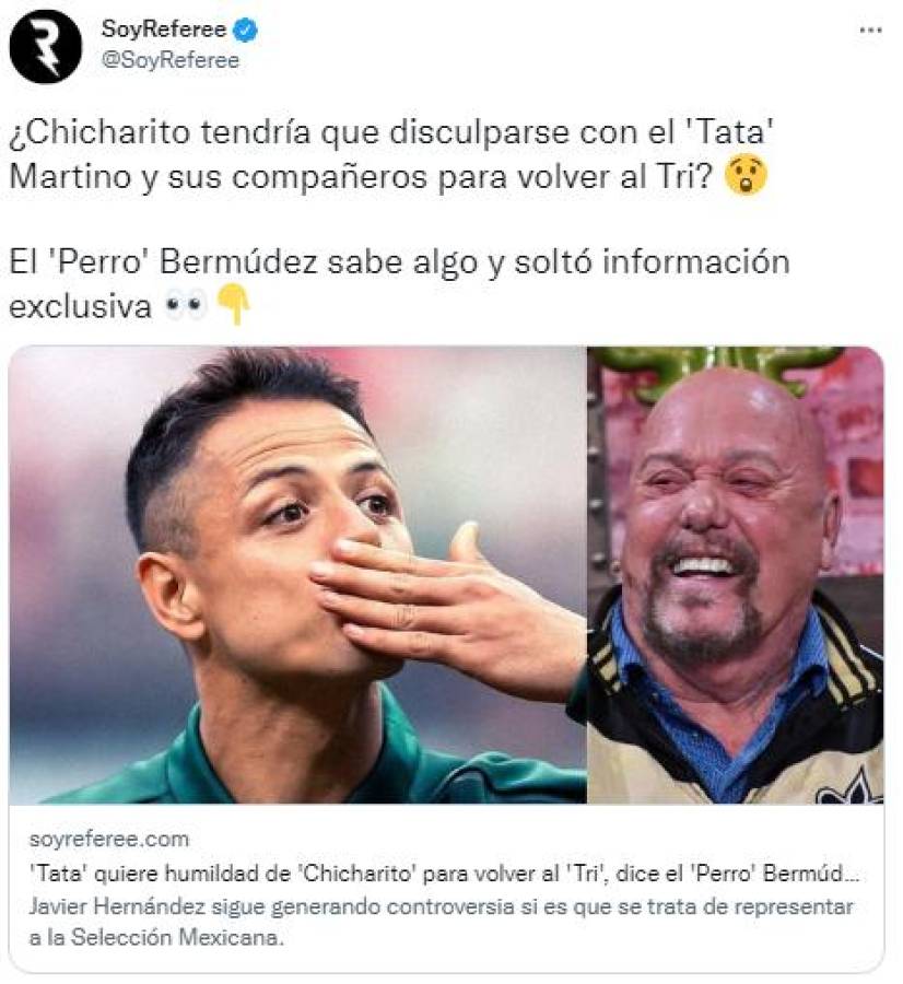 Crisis en México: Solicitan regreso de “Chicharito” Hernández, quieren al “Tata” Martino fuera y que este sea su relevo