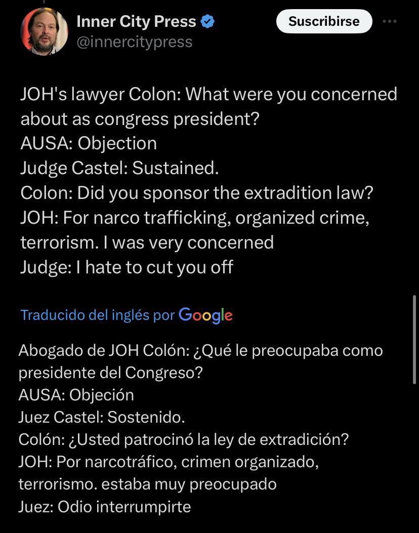 Juicio JOH: las declaraciones del expresidente de Honduras ante la corte tras ser acusado por narcotráfico