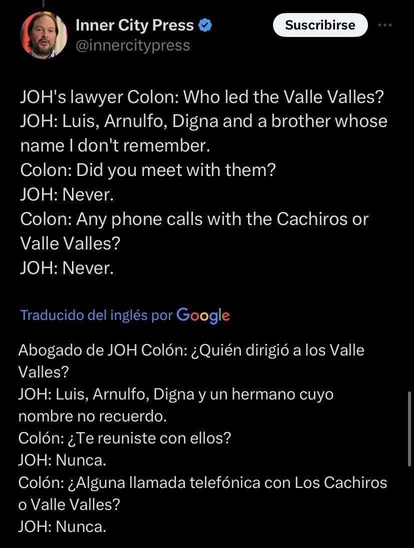 Juicio JOH: las declaraciones del expresidente de Honduras ante la corte tras ser acusado por narcotráfico