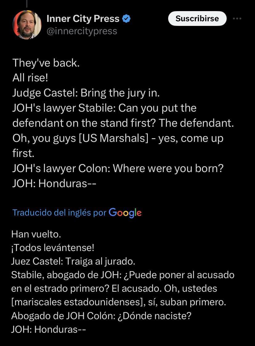 Juicio JOH: las declaraciones del expresidente de Honduras ante la corte tras ser acusado por narcotráfico