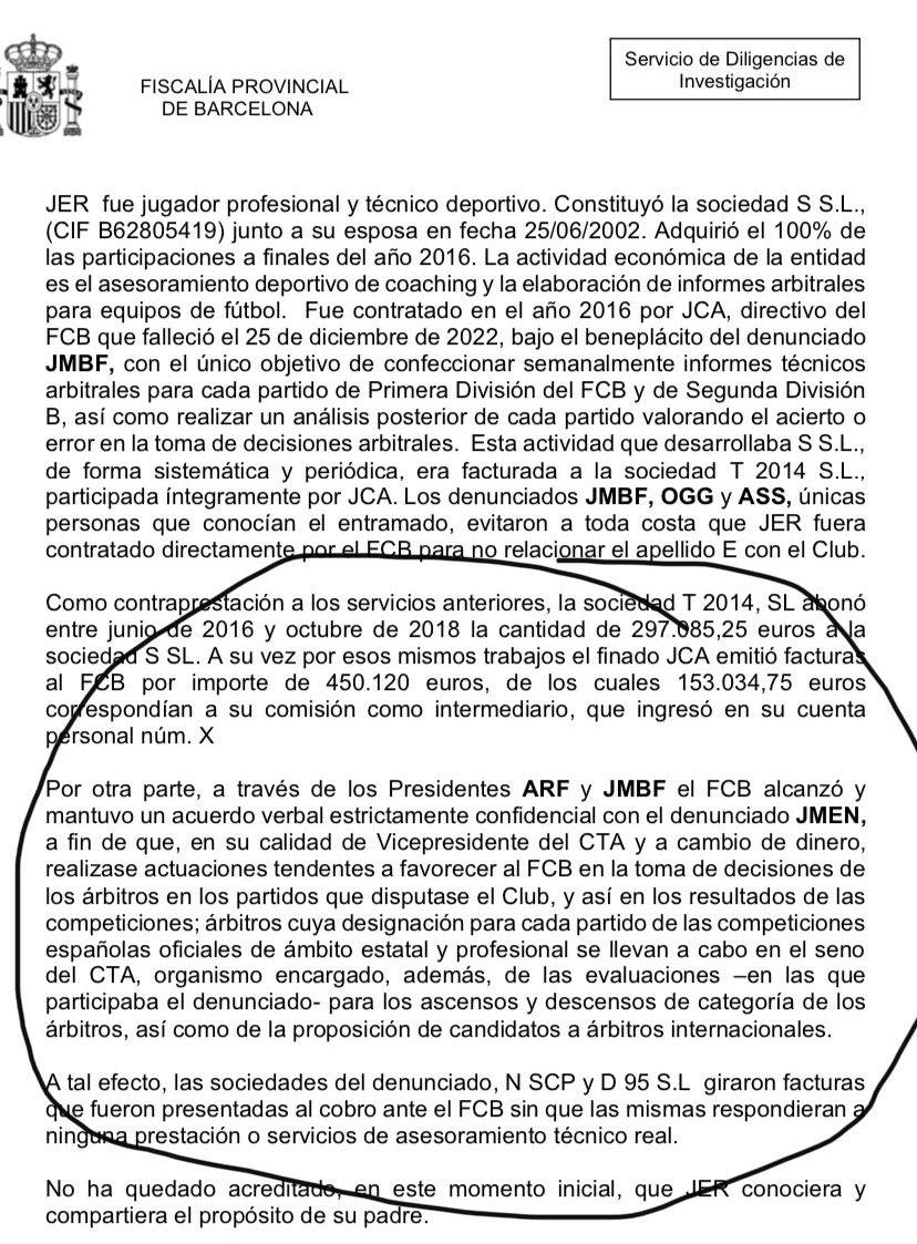 La denuncia de la Fiscalía: el Barcelona no pagó por asesorías y fue para que lo favorecieran los árbitros.