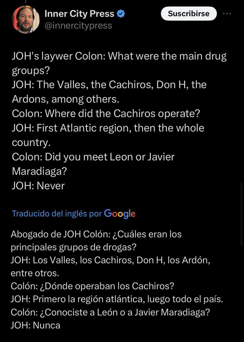 Juicio JOH: las declaraciones del expresidente de Honduras ante la corte tras ser acusado por narcotráfico