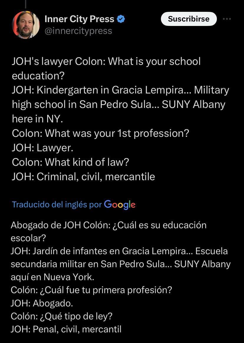Juicio JOH: las declaraciones del expresidente de Honduras ante la corte tras ser acusado por narcotráfico