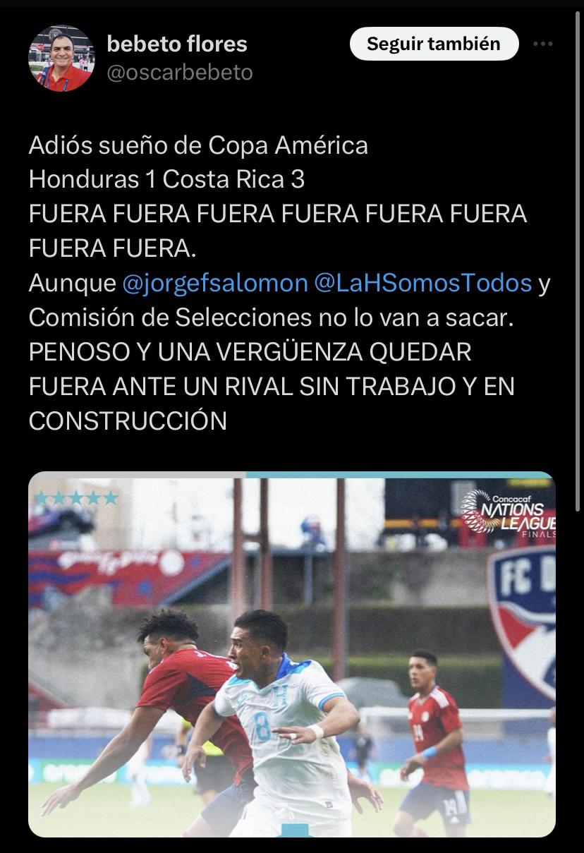 La reacción de Costly, el gran señalado de la prensa de Honduras y directivo atiza contra Rougier