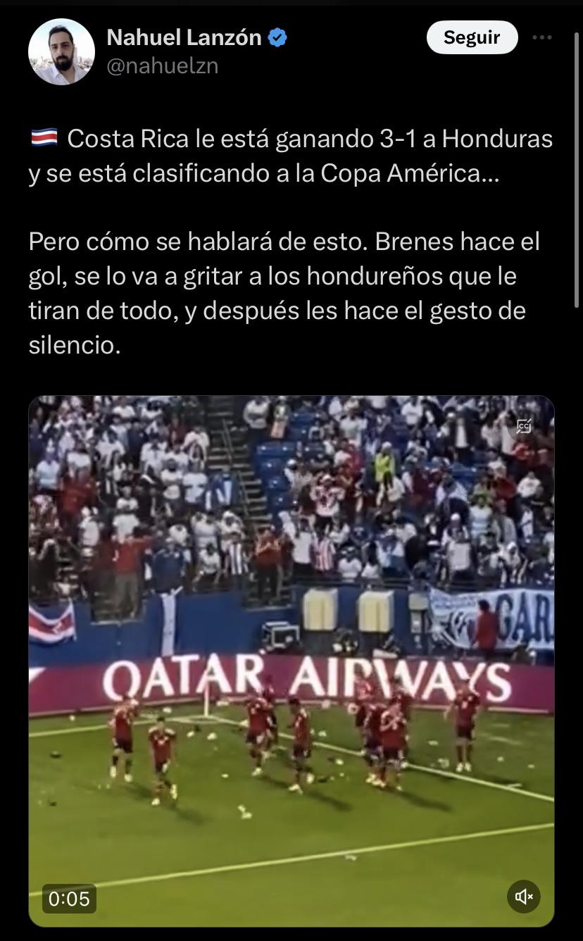 La reacción de Costly, el gran señalado de la prensa de Honduras y directivo atiza contra Rougier