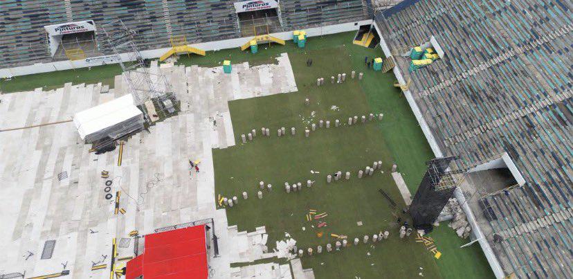 FOTOS: así quedó de destruida la cancha del Morazán tras recibir un concierto sin protección