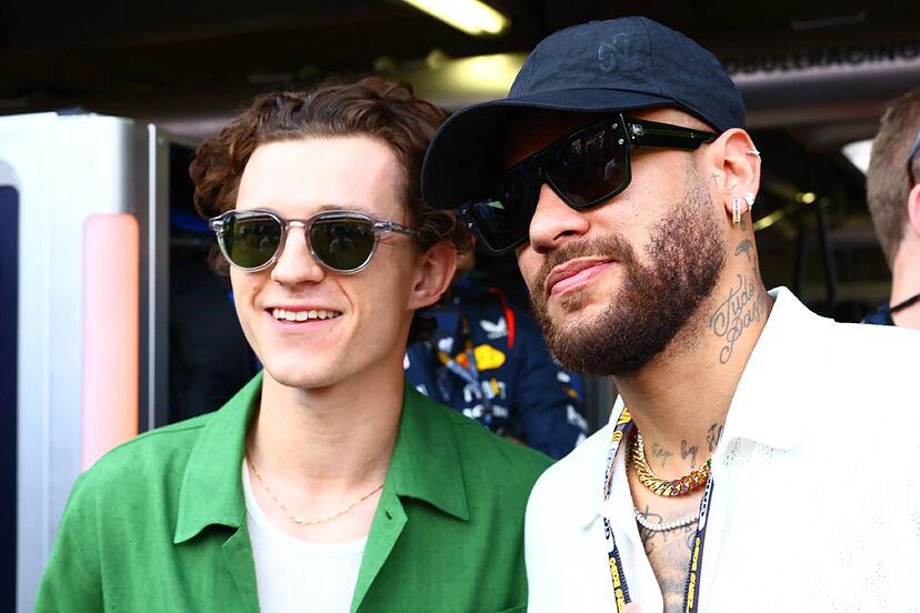 Neymar compartió con el actor Tom Holland en el Gran Premio de Mónaco.