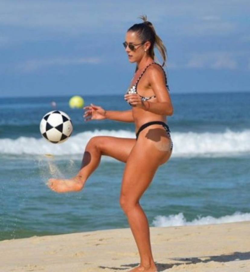 Así es la infartante brasileña que retó a Neymar y le ganó en tenis-fútbol
