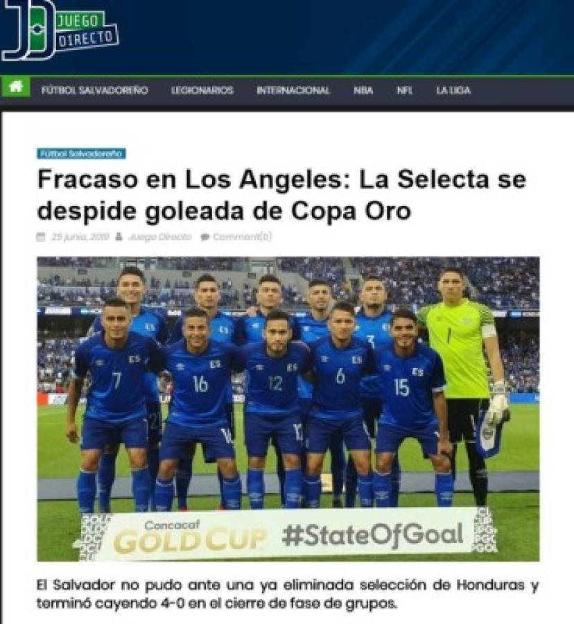 ¡Paliza! La prensa internacional y sus titulares tras la goleada de Honduras a El Salvador  