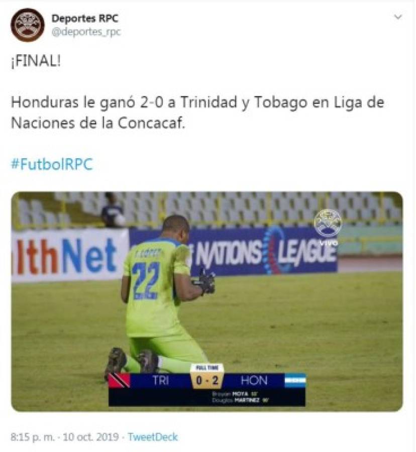 Luego del triunfo ante Trinidad y Tobago, esto dicen los medios sobre Honduras