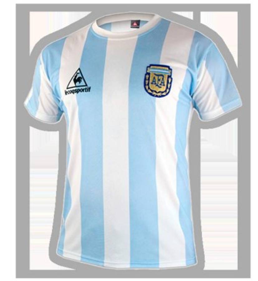 Todas las camisas que ha utilizado la selección de Argentina en la historia de los Mundiales