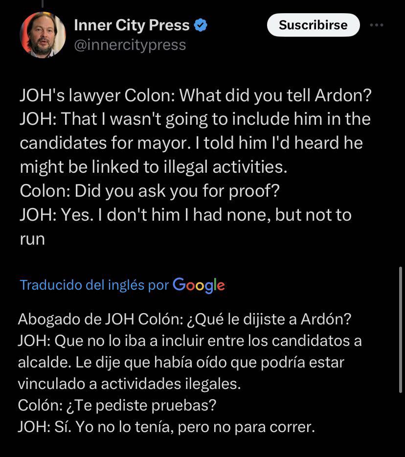 Juicio JOH: las declaraciones del expresidente de Honduras ante la corte tras ser acusado por narcotráfico