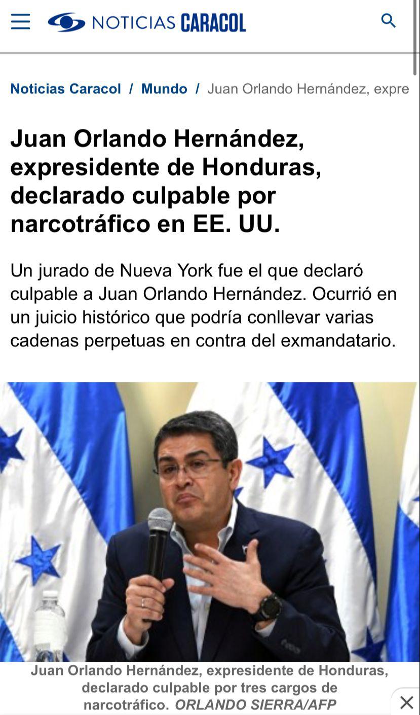 JOH le da la vuelta al mundo: prensa internacional estalla tras hallar culpable al expresidente de Honduras