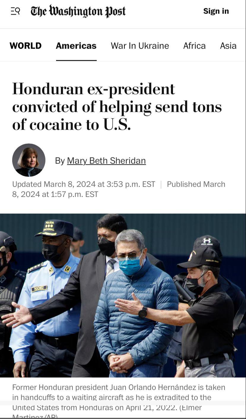 JOH le da la vuelta al mundo: prensa internacional estalla tras hallar culpable al expresidente de Honduras
