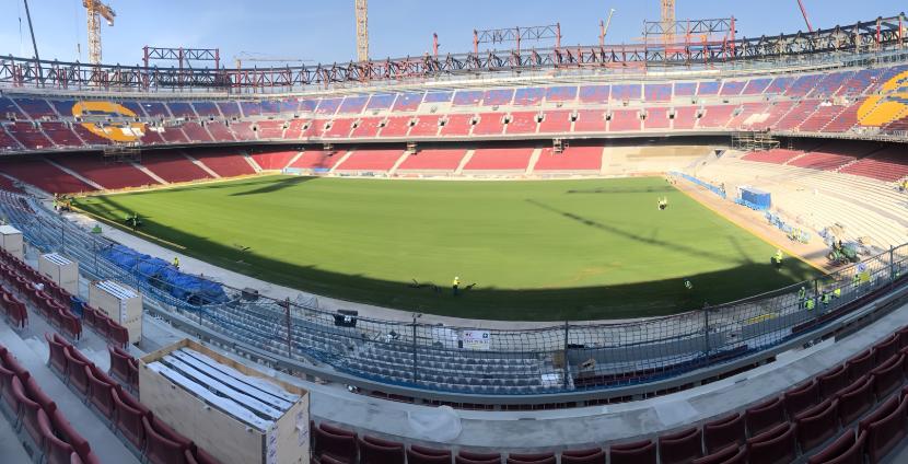 El nuevo Camp Nou ya tiene césped: así luce la casa del Barcelona y su regreso está cada vez más cerca
