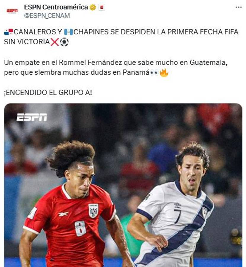 Panamá se desinfla y empata ante Guatemala: así reacciona la prensa y apuntan contra el árbitro Said Martínez