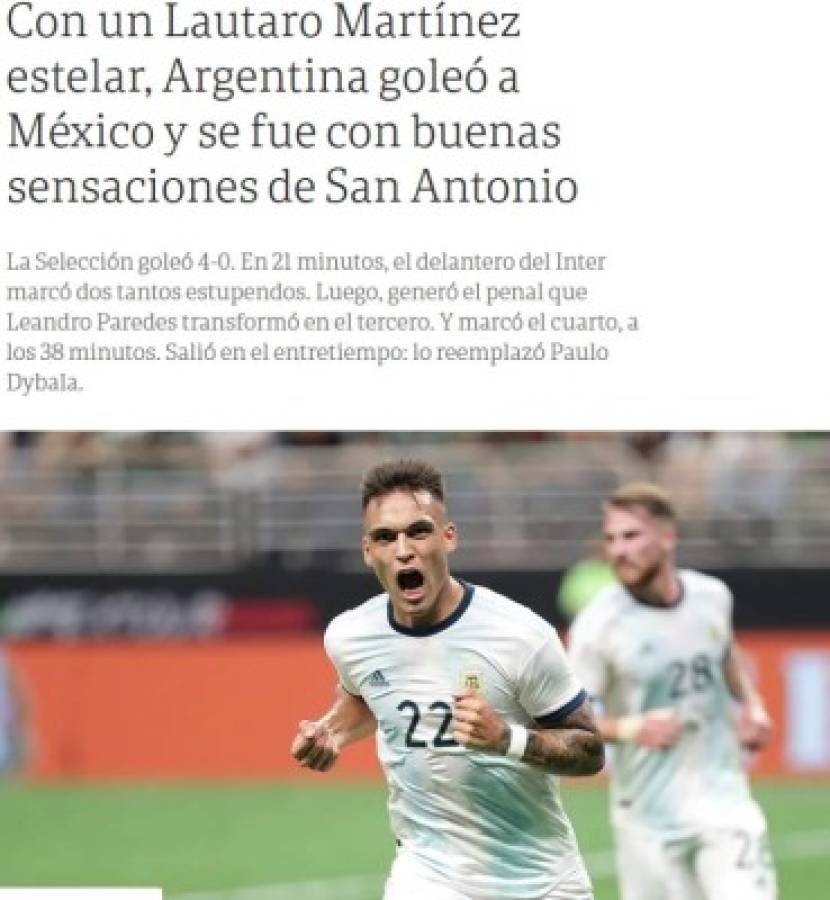 Lo que dice la prensa mundial tras la paliza de Argentina a México: 'Pesadilla y desastre'