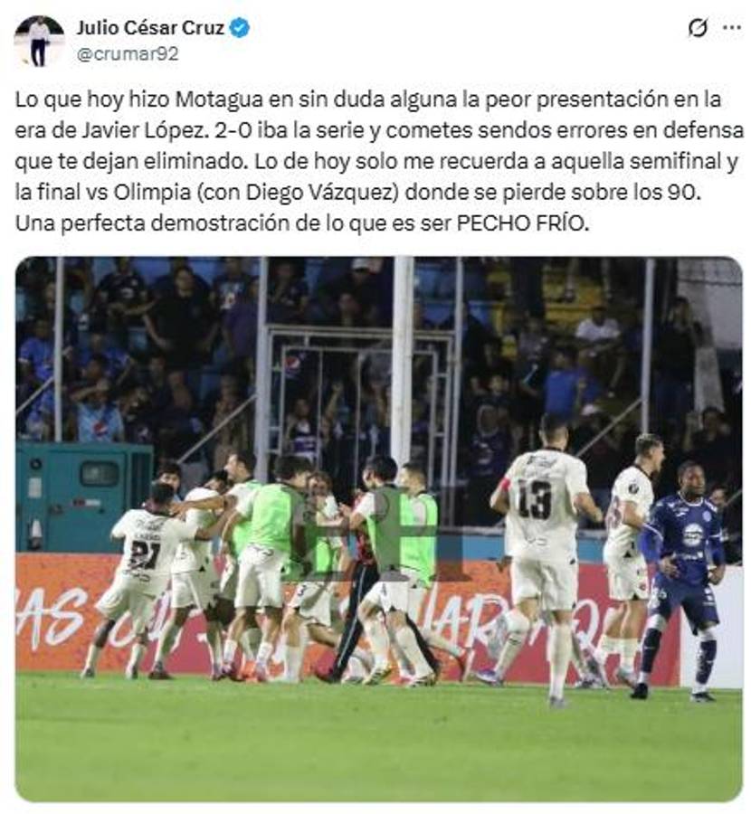 Motagua quedó eliminado y así reacciona la prensa: Pecho frío, vergonzoso; Javier López se convirtió en Diego Vázquez