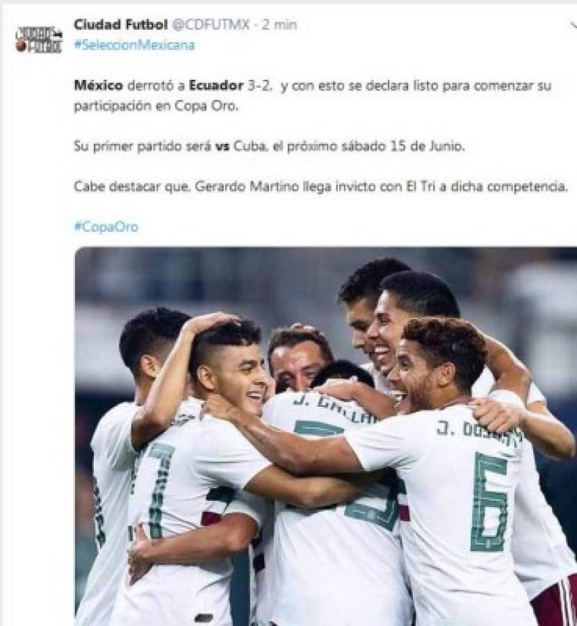 ¡Siguen invictos! Prensa mexicana se derrite en elogios previo a la Copa Oro